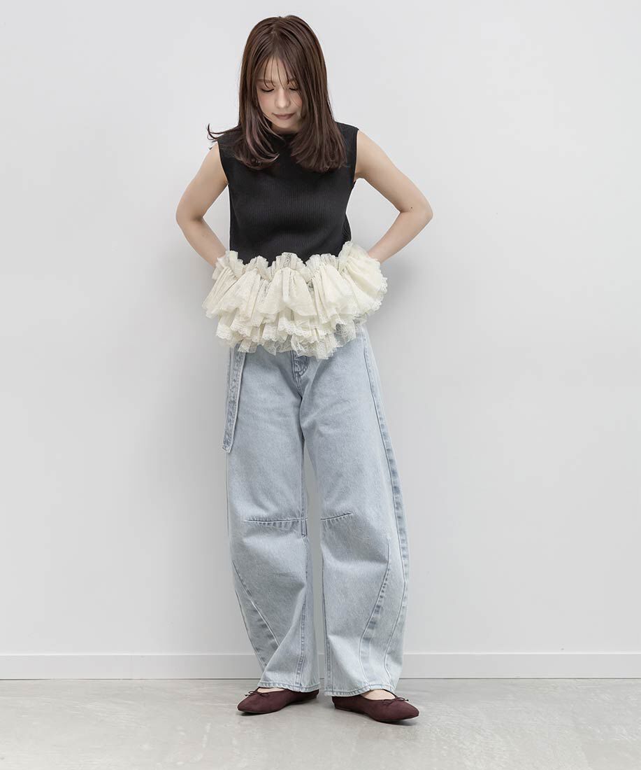  「軽量 スクエアトゥフラットパンプス」|パンプス|