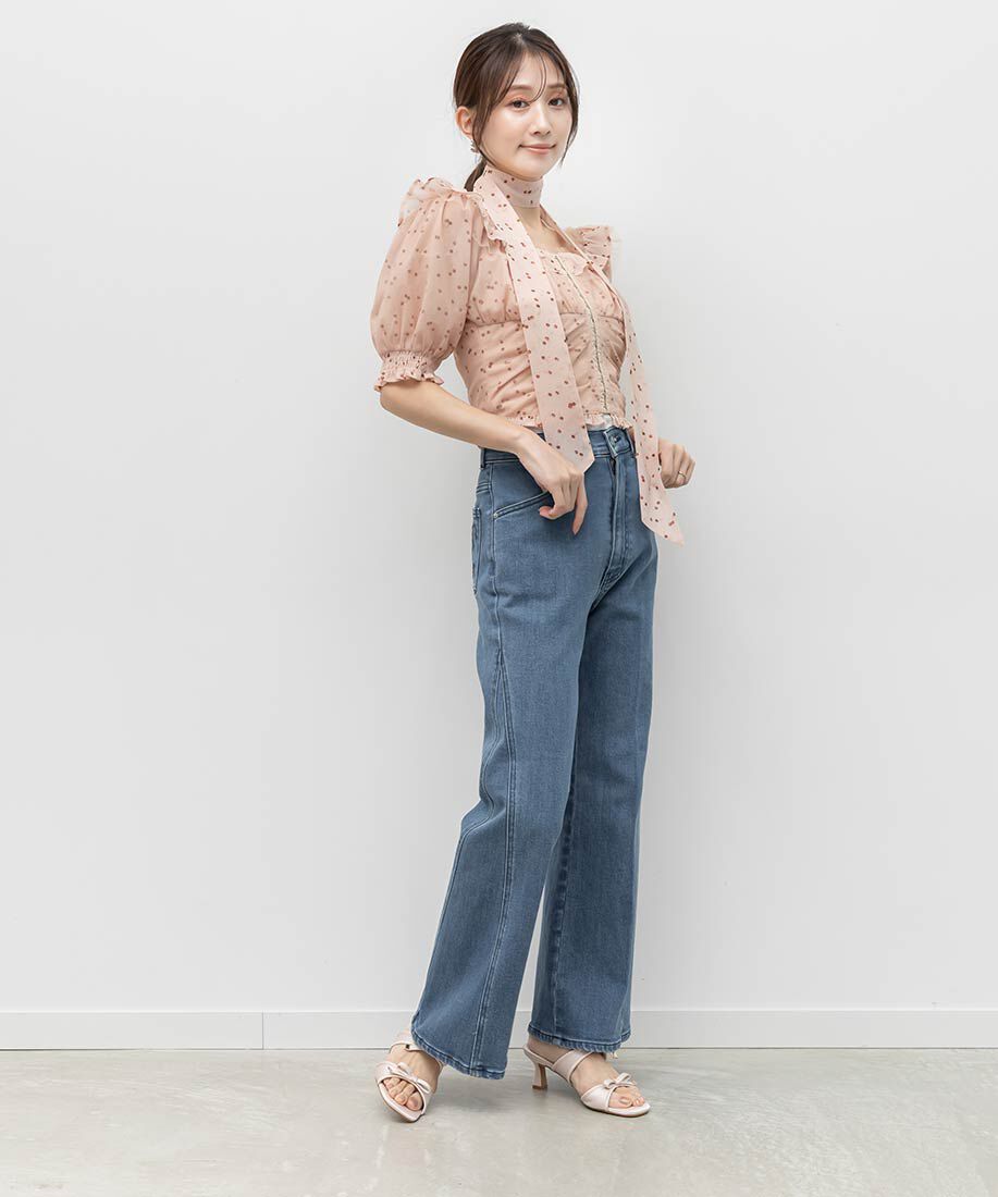  「サテンダブルリボンミュールサンダル」|パンプス|