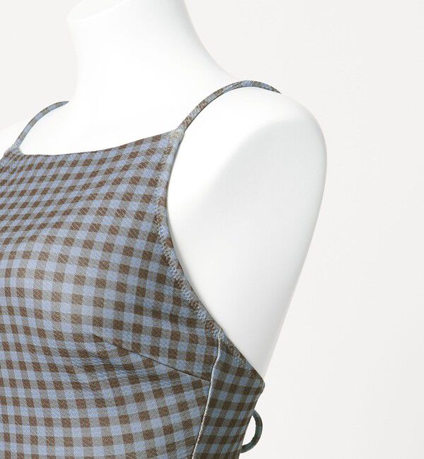 UNITED ARROWS green label relaxing「ハイネック ビスチェ&ショーツ チェック柄 A スイムウェア / 水着」|スポーツ|