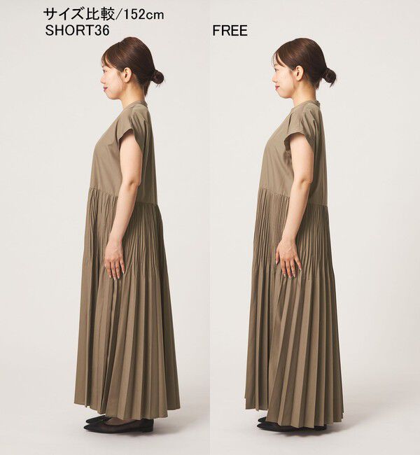 UNITED ARROWS green label relaxing「【結論シリーズ】全方位映えプリーツワンピ マシンウォッシャブル 吸水速乾」|ワンピース|