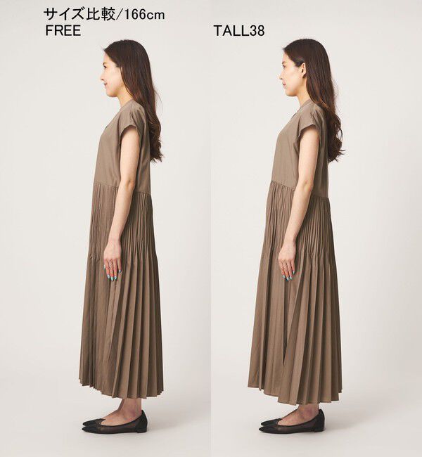 UNITED ARROWS green label relaxing「【結論シリーズ】全方位映えプリーツワンピ マシンウォッシャブル 吸水速乾」|ワンピース|