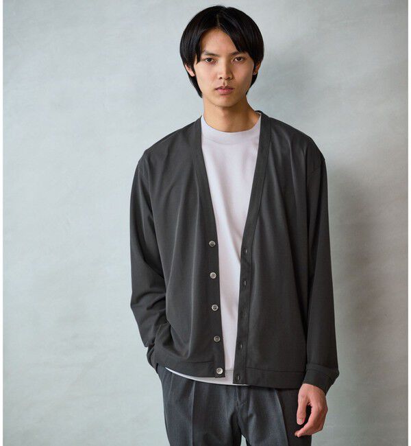 UNITED ARROWS green label relaxing「アイスコットン カノコ カーディガン -接触冷感-」|カーディガン|DK.GRAY