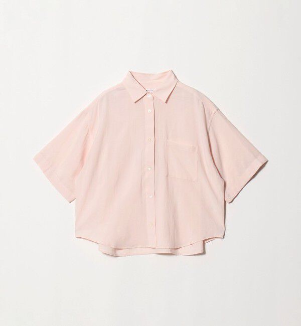 BEAUTY&YOUTH UNITED ARROWS「シアー バックタック ショートスリーブ シャツ 接触冷感」|シャツ・ブラウス|LT.PINK