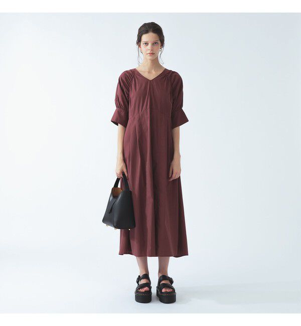 Ray BEAMS 「ラグランスリーブ Vネック ワンピース」|ワンピース|BORDEAUX