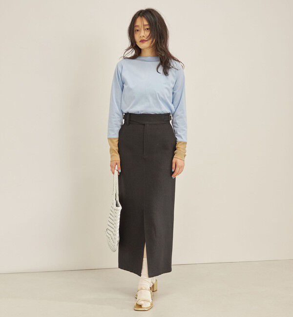SHIPS for women「MANTECO 麻混 タイト ロング スカート◇」|スカート|