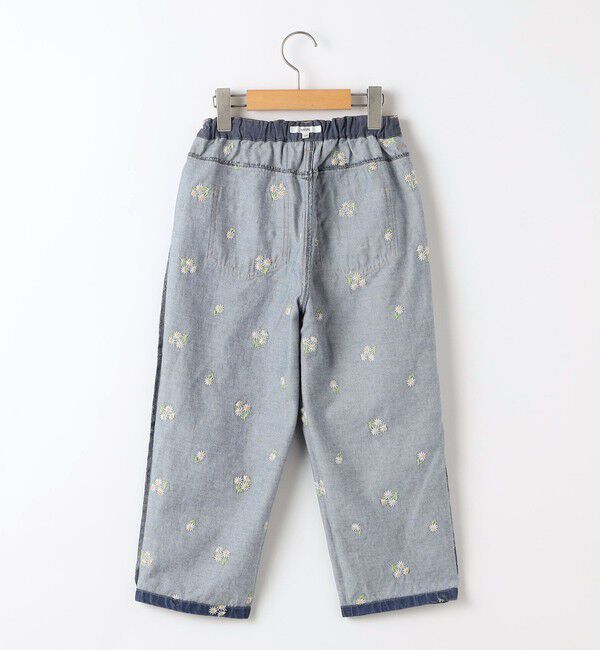 SHIPS KIDS「SHIPS KIDS:140～150cm/フラワー エンブロイダリー デニム パンツ」|デニム|