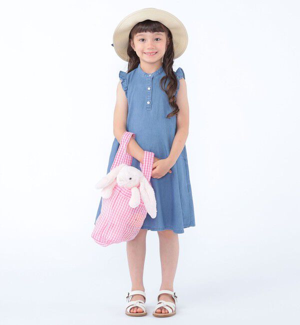 SHIPS KIDS「SHIPS KIDS:100～130cm /〈接触冷感〉ドライメッシュ デニム ワンピース」|ワンピース|
