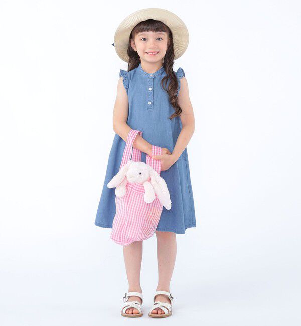 SHIPS KIDS「SHIPS KIDS:100～130cm /〈接触冷感〉ドライメッシュ デニム ワンピース」|ワンピース|
