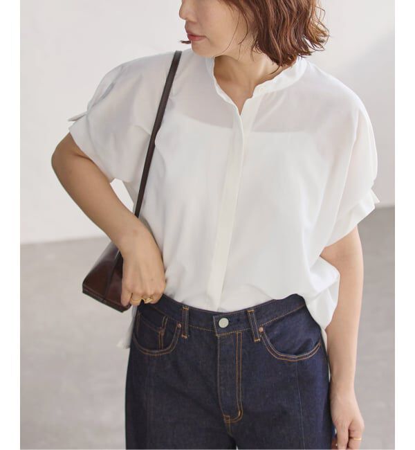 journal standard L'essage「IPEKERフラワー/無地タックスリーブシャツ」|シャツ・ブラウス|