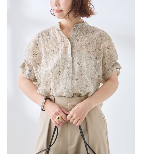 journal standard L'essage「IPEKERフラワー/無地タックスリーブシャツ」|シャツ・ブラウス|