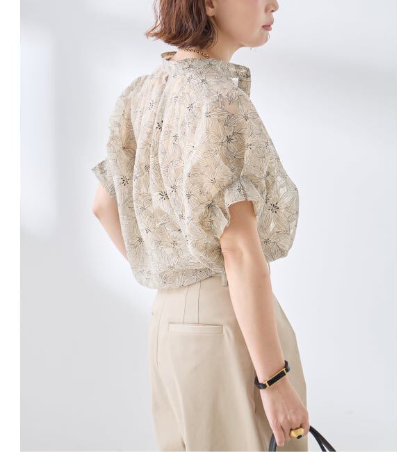 journal standard L'essage「IPEKERフラワー/無地タックスリーブシャツ」|シャツ・ブラウス|