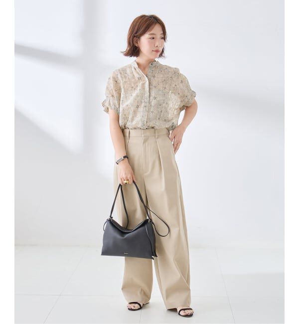 journal standard L'essage「IPEKERフラワー/無地タックスリーブシャツ」|シャツ・ブラウス|