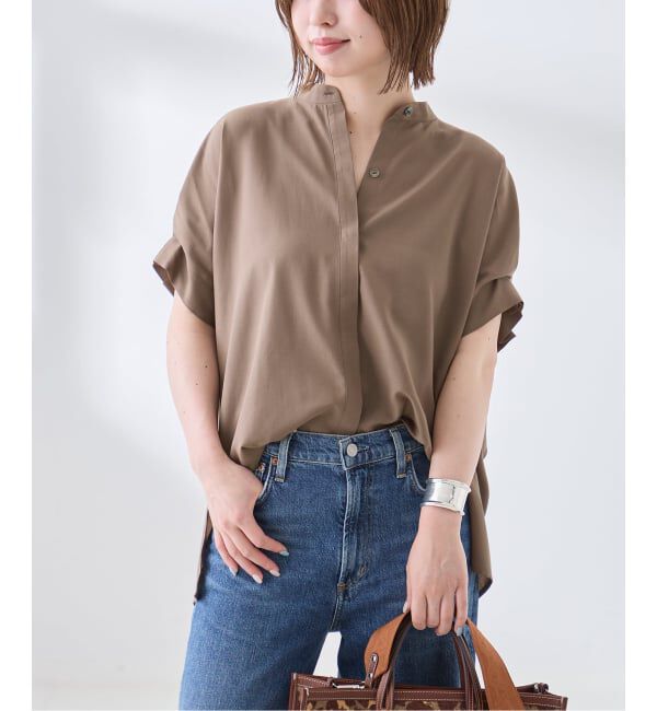 journal standard L'essage「IPEKERフラワー/無地タックスリーブシャツ」|シャツ・ブラウス|