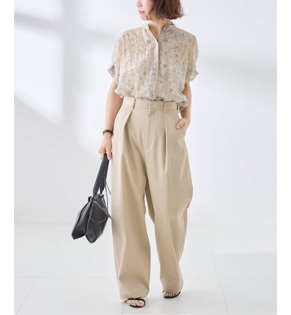 journal standard L'essage「IPEKERフラワー/無地タックスリーブシャツ」|シャツ・ブラウス|