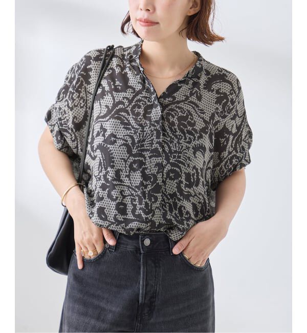 journal standard L'essage「IPEKERフラワー/無地タックスリーブシャツ」|シャツ・ブラウス|