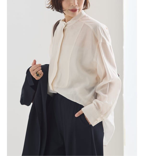 journal standard L'essage「《予約》パールボタンドレスシャツ」|シャツ・ブラウス|ホワイト A