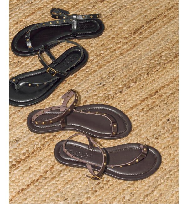 GRISE「《WEB+一部店舗限定》CORSO ROMA9/  コルソローマノーヴェ STUDS TONGS」|サンダル|