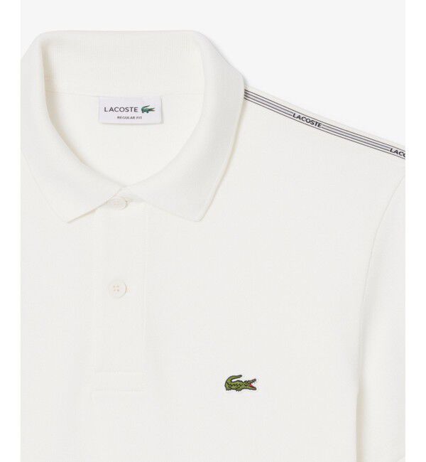 LACOSTE「【EC限定】ショルダーテーピング 鹿の子ポロシャツ」|ポロシャツ|