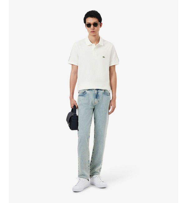 LACOSTE「【EC限定】ショルダーテーピング 鹿の子ポロシャツ」|ポロシャツ|