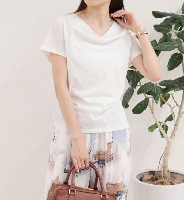 fredy emue「ドレープカットソーブラウス」|Tシャツ・カットソー|オフホワイト