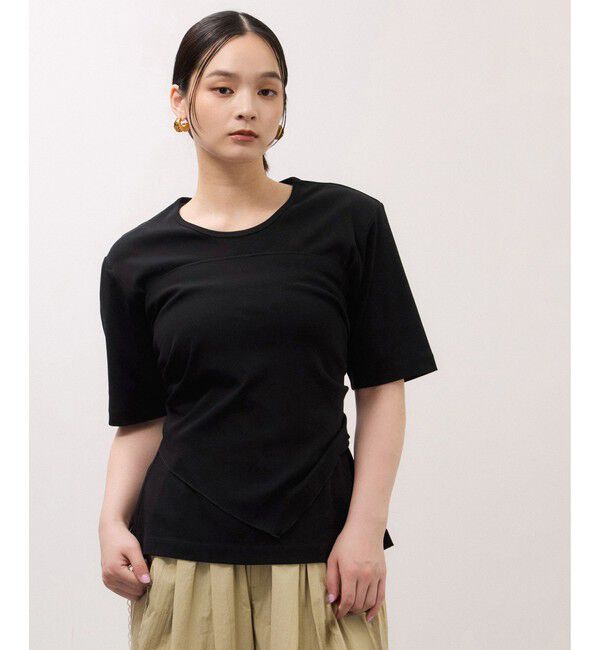ADAM ET ROPE'「ショルダーパッドTEE」|Tシャツ・カットソー|