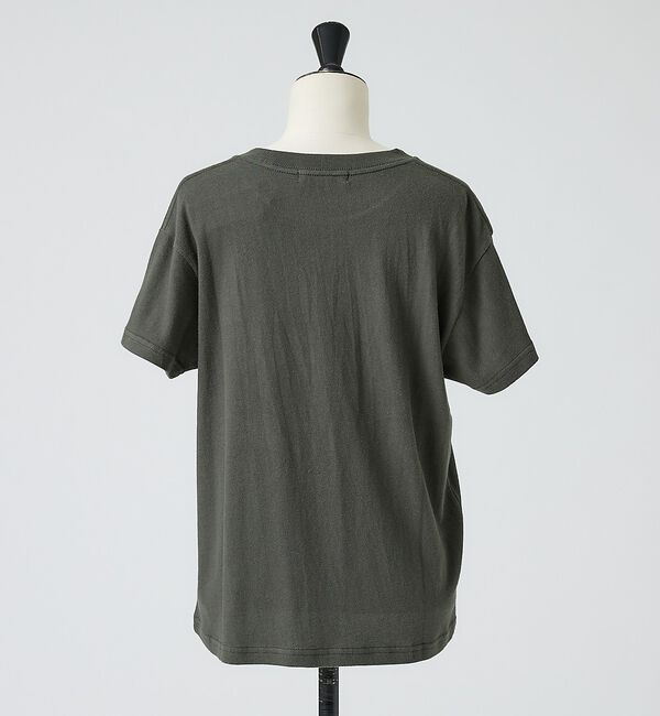 abahouse mavie「【新色チャコールグレー入荷】甘編み天竺フロッキープリントTシャツ」|Tシャツ・カットソー|