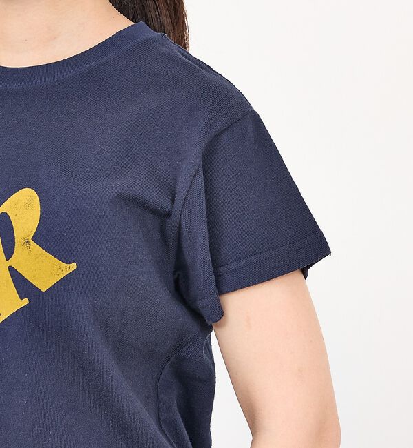 abahouse mavie「【新色チャコールグレー入荷】甘編み天竺フロッキープリントTシャツ」|Tシャツ・カットソー|