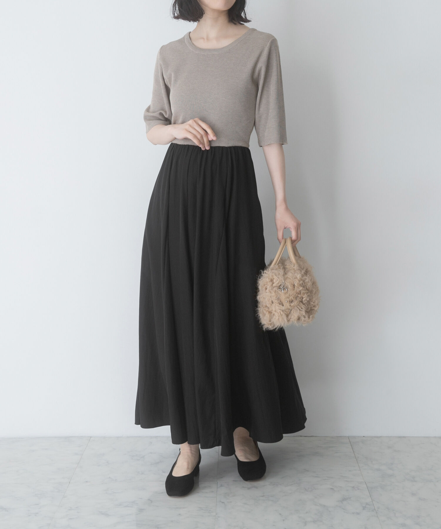 URBAN RESEARCH ROSSO「『一部WEB限定カラー』ニットドッキングワンピース」|ワンピース|ベージュ系その他