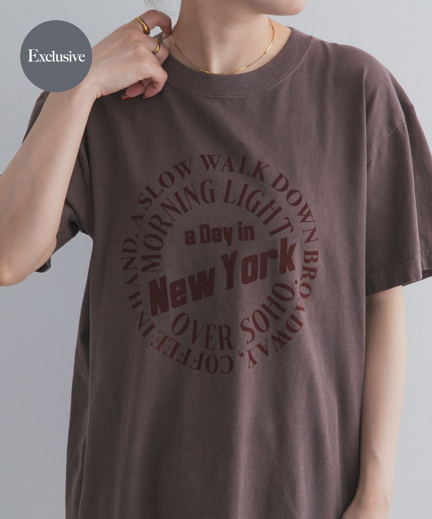 URBAN RESEARCH DOORS「『別注』GOOD ROCK SPEED&times;DOORS　ロゴサークルTシャツ」|Tシャツ・カットソー|ブラウン系その他