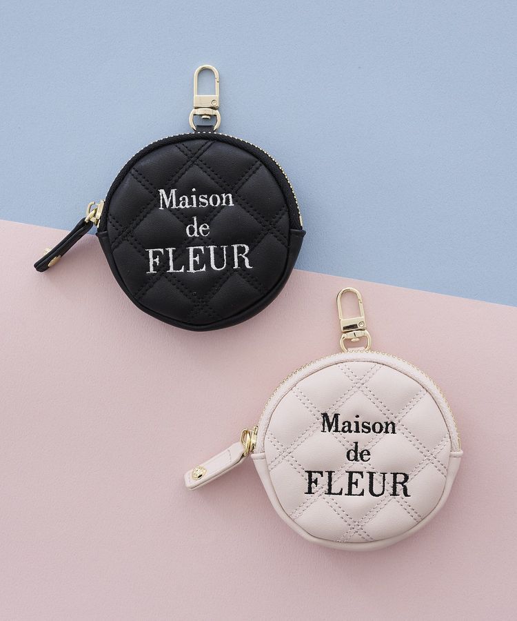 Maison de FLEUR「ラウンドキルティングコインケース」|ポーチ|