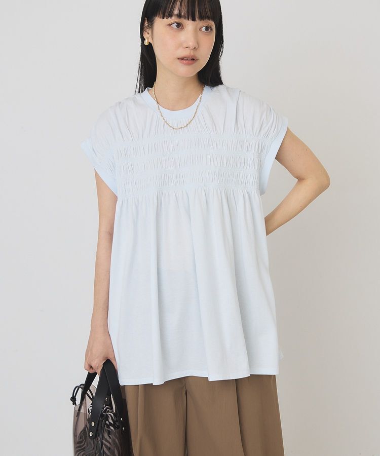 AMERICAN HOLIC「【接触冷感・UVカット】シャーリングプルオーバー」|Tシャツ・カットソー|