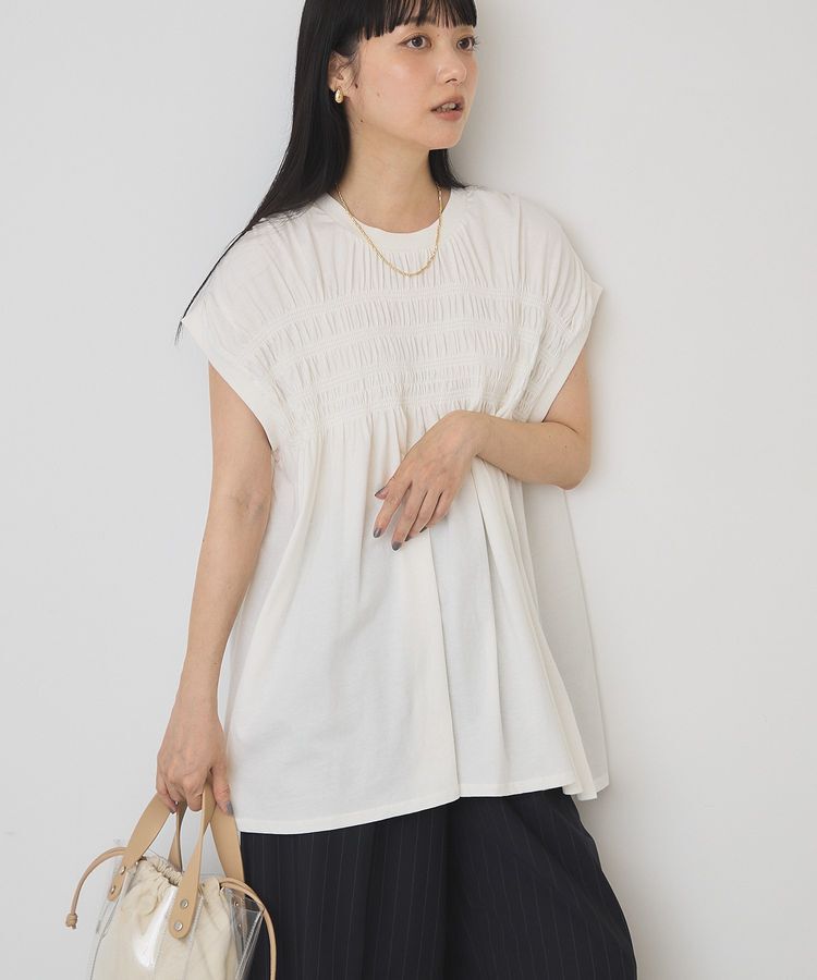 AMERICAN HOLIC「【接触冷感・UVカット】シャーリングプルオーバー」|Tシャツ・カットソー|