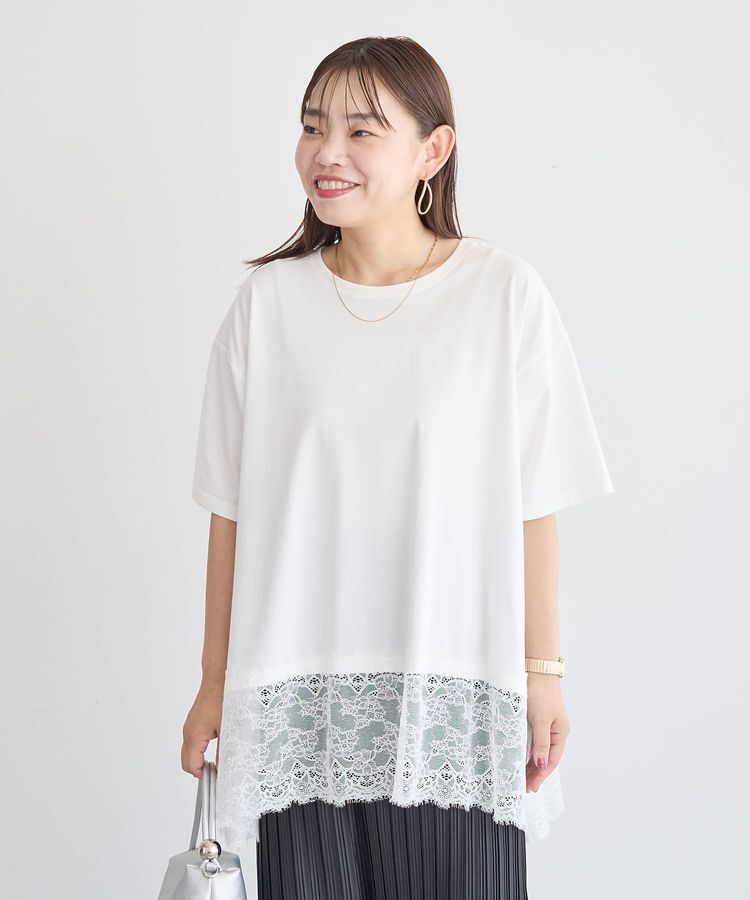 Green Parks「裾イレヘムレースプルオーバーⅡ」|Tシャツ・カットソー|