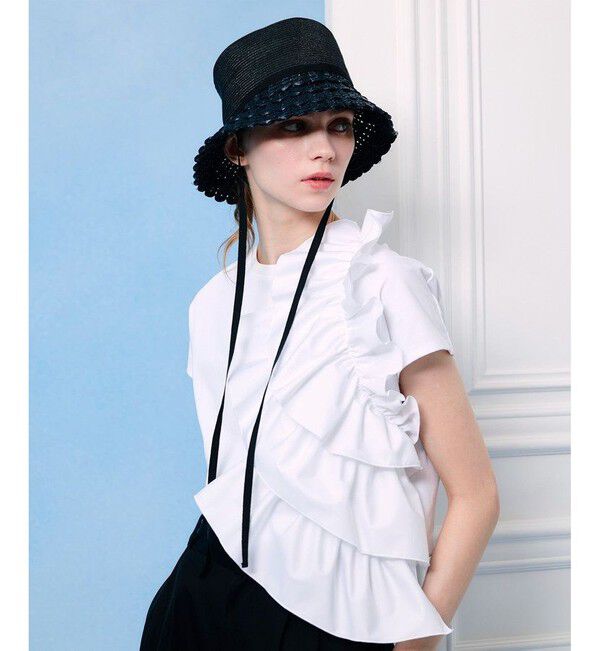 LOULOU WILLOUGHBY「【LOULOU WILLOUGHBY】ギャザーレイヤーTシャツ」|Tシャツ・カットソー|