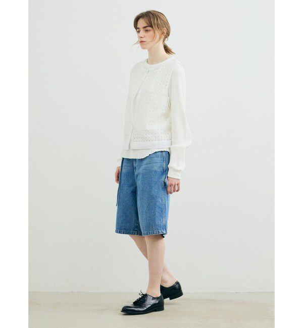MARMARMAR「MARMARMAR メッシュレースドローストリングベスト」|ベスト・ジレ|