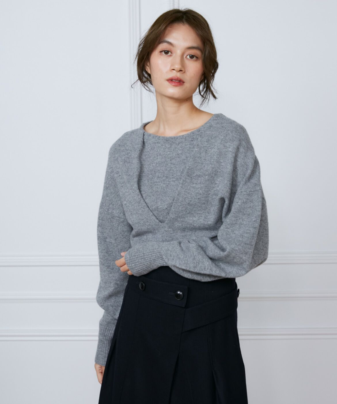 INED「ウールカシミヤタックデザインニット《la veille by SUPERIOR CLOSET》」|ニット・セーター|