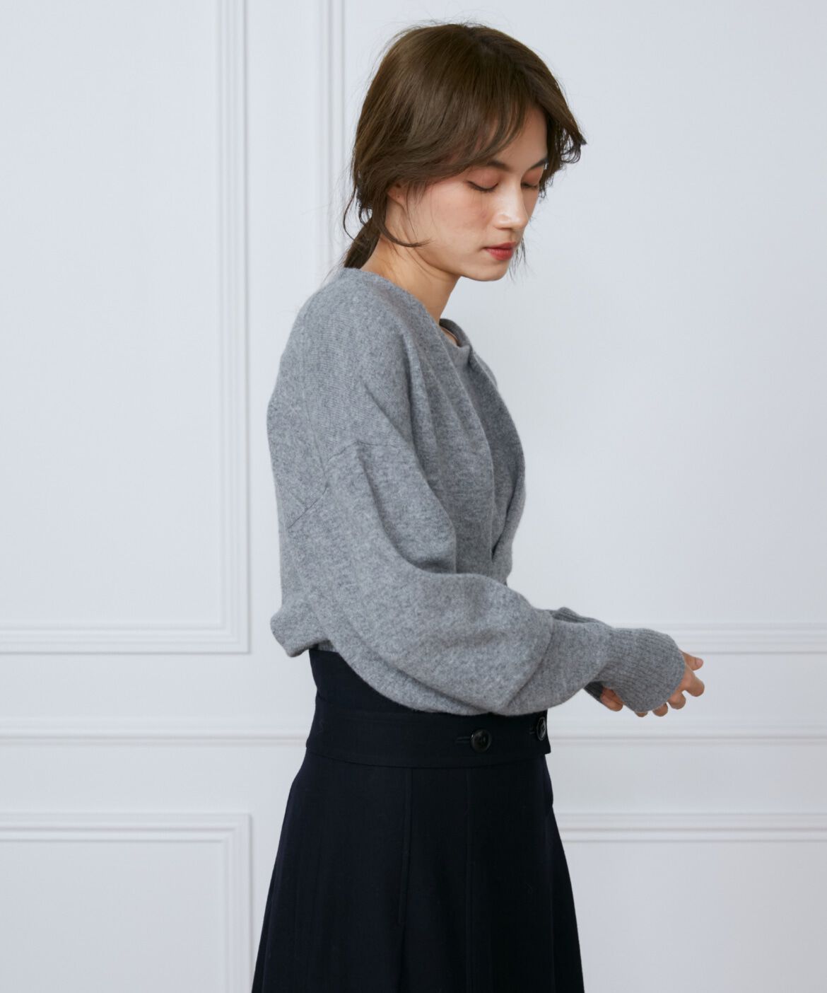 INED「ウールカシミヤタックデザインニット《la veille by SUPERIOR CLOSET》」|ニット・セーター|
