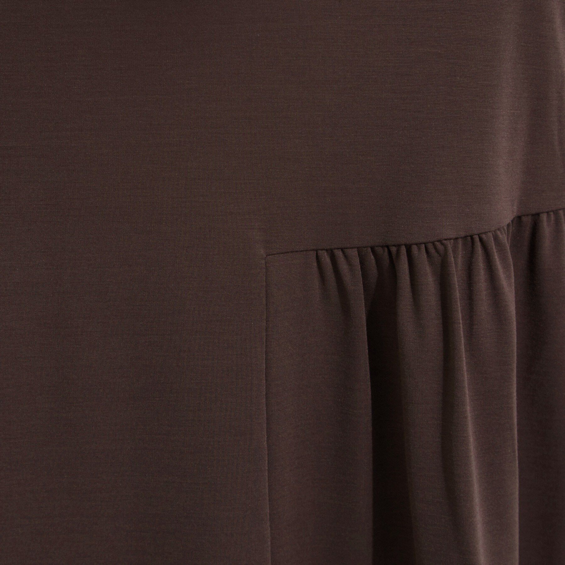 SHOO･LA･RUE「【ひんやり/UV/S-LL/体型カバー】インせず着られる サイドギャザー切替トップス」|Tシャツ・カットソー|