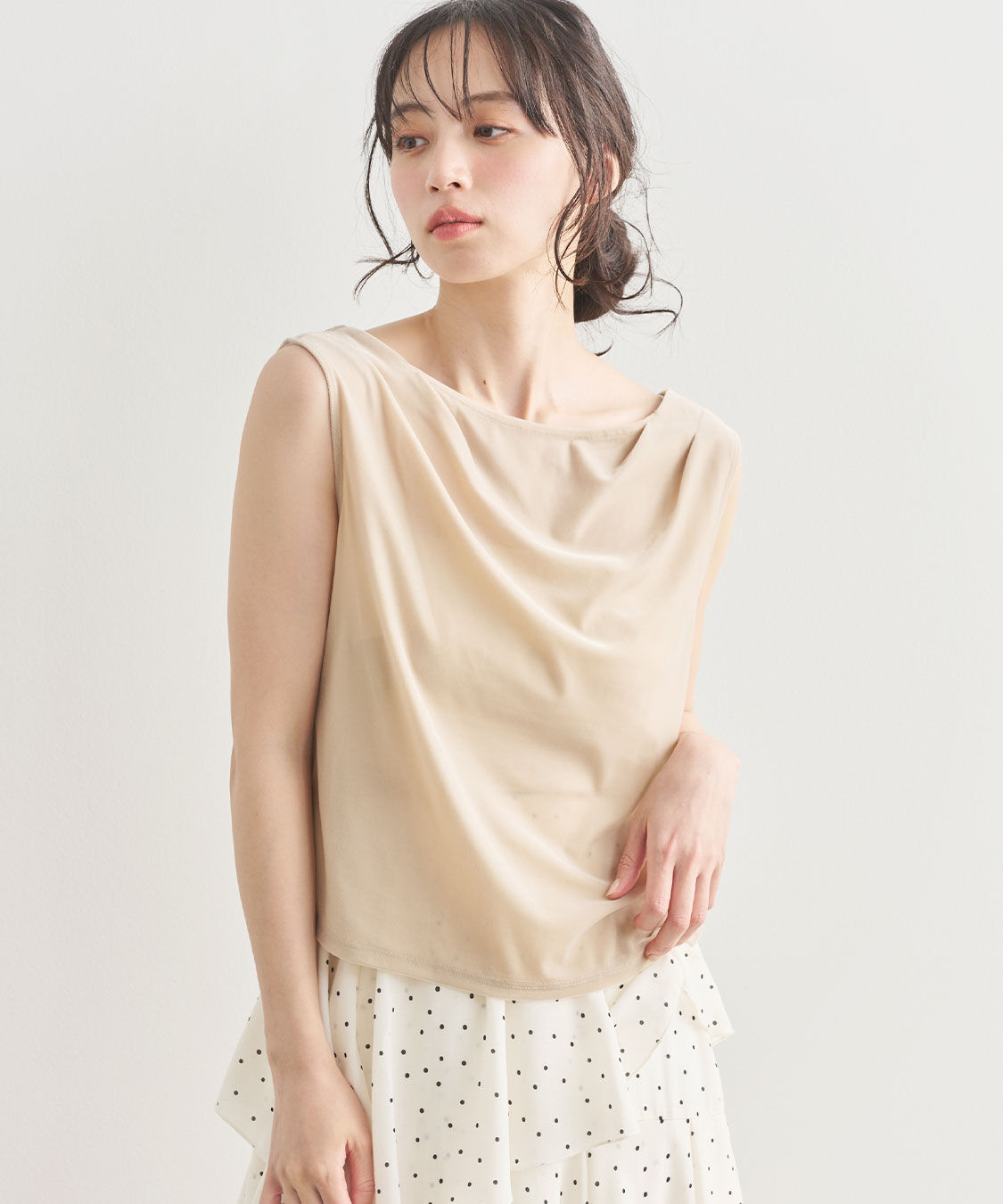 COCO DEAL「シアーベロアタックトップス」|Tシャツ・カットソー|