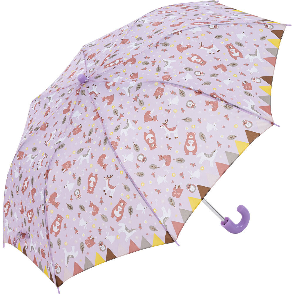 BACKYARD FAMILY「折りたたみ傘 キッズ 50cm 通販 傘 かさ 50センチ 雨傘 アンブレラ 子供 子ども 女の子」|傘|パープル2