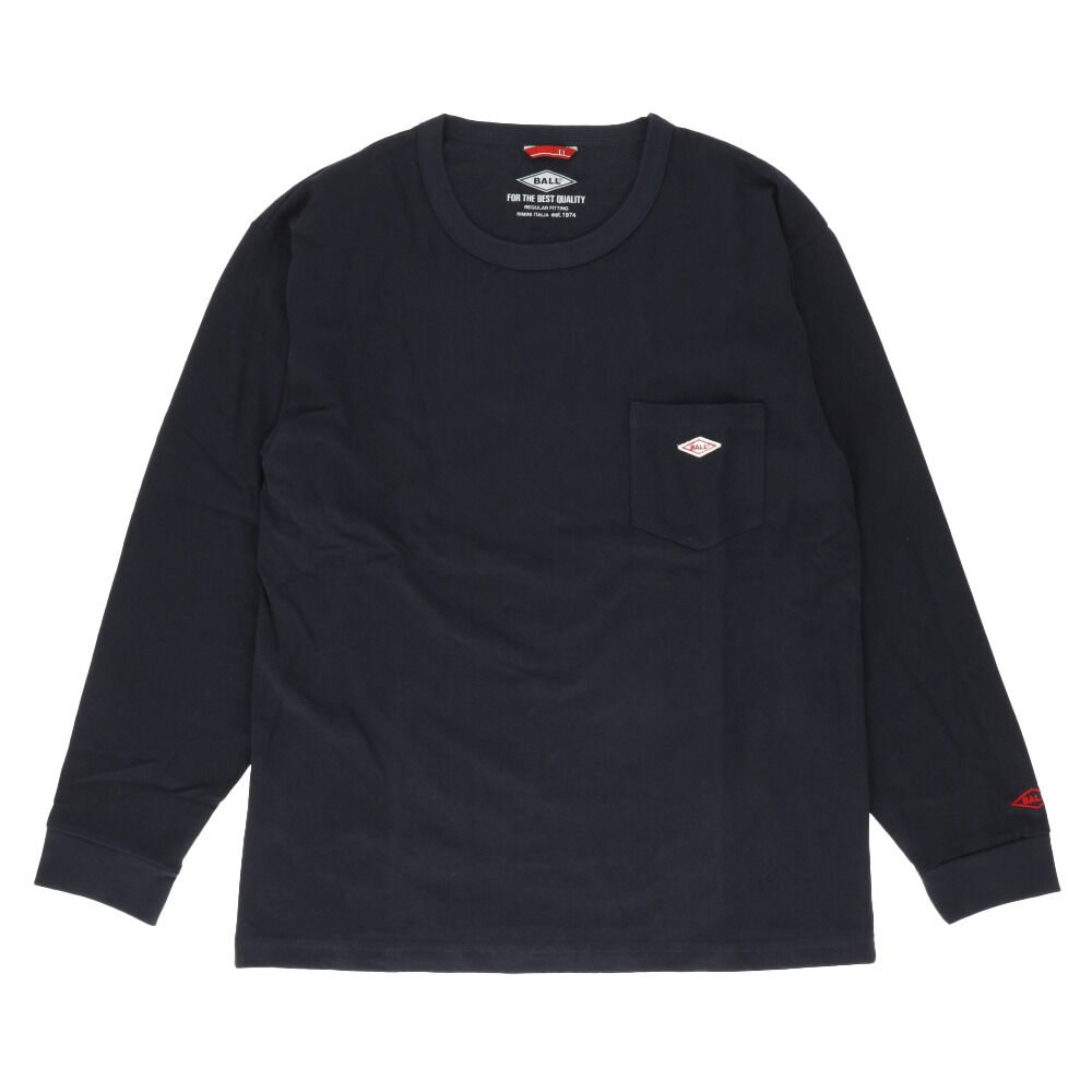BACKYARD FAMILY「tシャツ 長袖 メンズ 通販 綿100% ブランド BALL 60500 おしゃれ ロンt 無地」|Tシャツ・カットソー|ブルー1