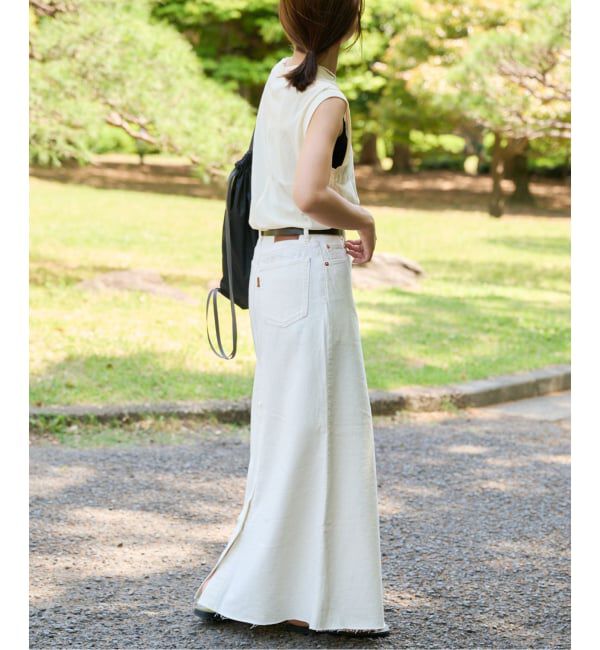OUTDOOR PRODUCTS Usual Things「ULTライトデニムスリットリーンスカート」|スカート|