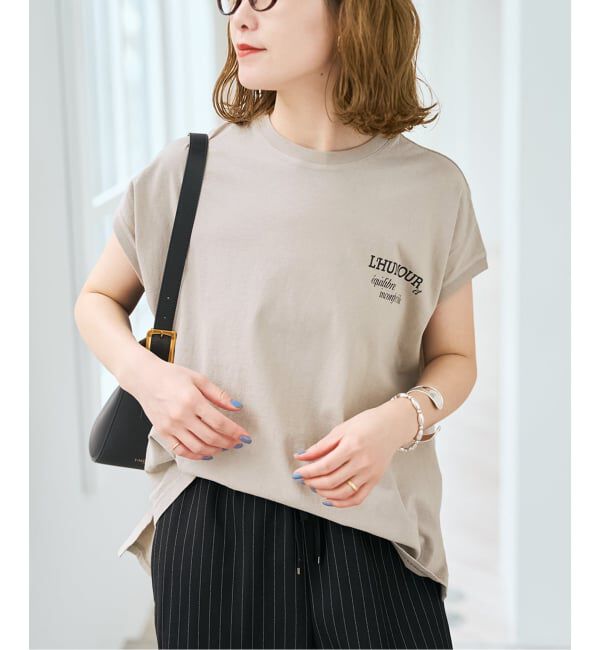 Spick and Span「《追加予約》upper hights/アッパーハイツ 別注BIG NO SLEEVE TEE*」|Tシャツ・カットソー|ベージュ