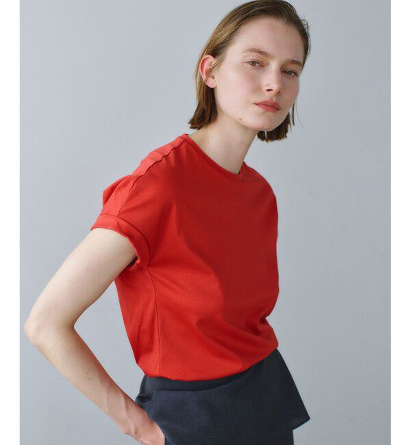 BEIGE,「BORNA / コットンスムースTシャツ」|Tシャツ・カットソー|Red