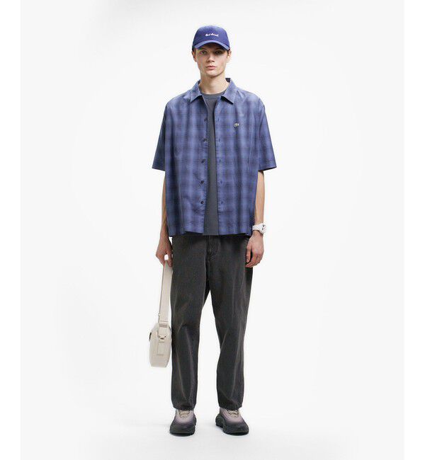 LACOSTE「リネンブレンドオープンカラーオンブレチェックシャツ」|シャツ・ブラウス|