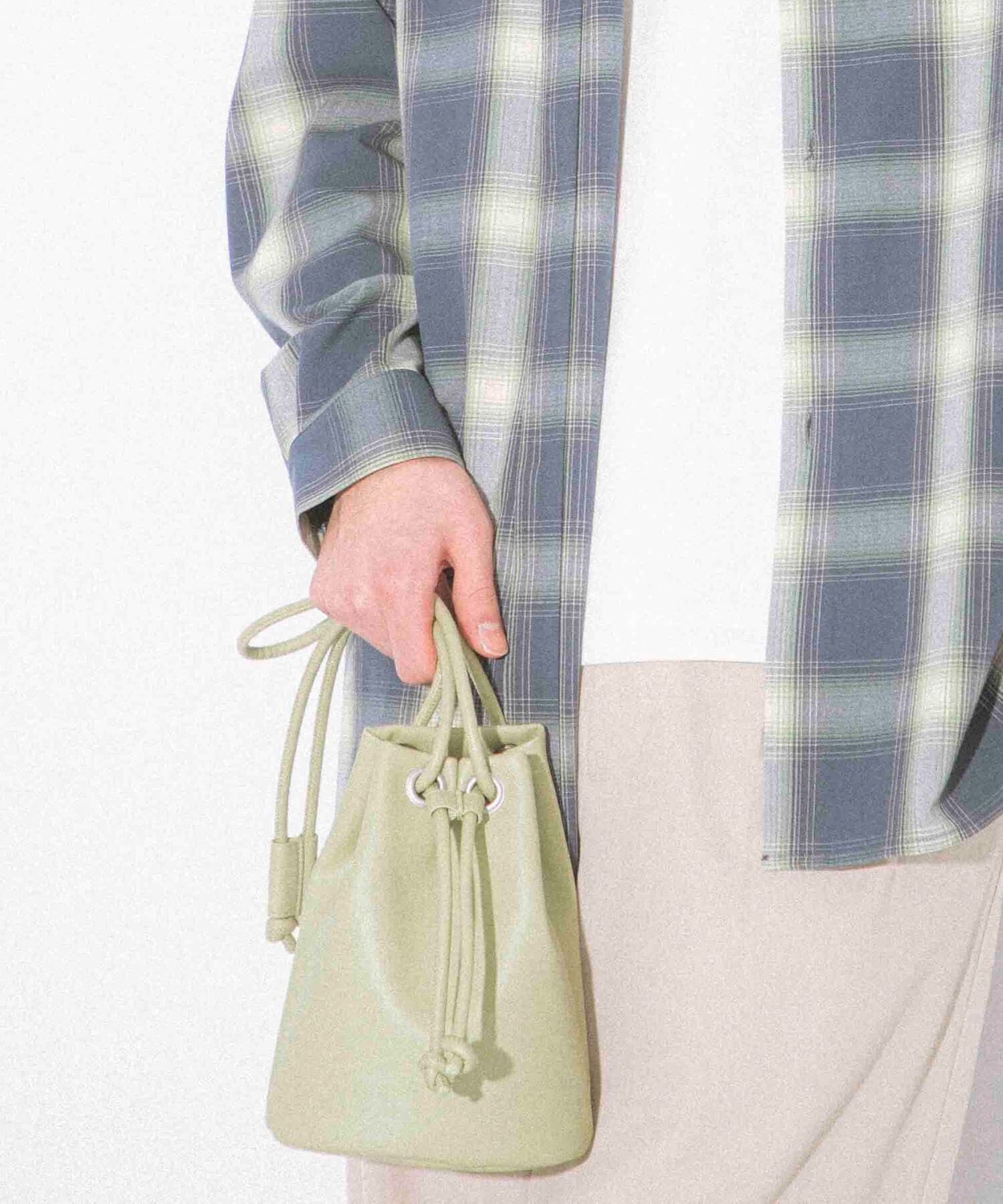 SENSE OF PLACE by URBAN RESEARCH「フェイクレザー2WAYキンチャクバッグ」|ショルダー・メッセンジャー|ミント