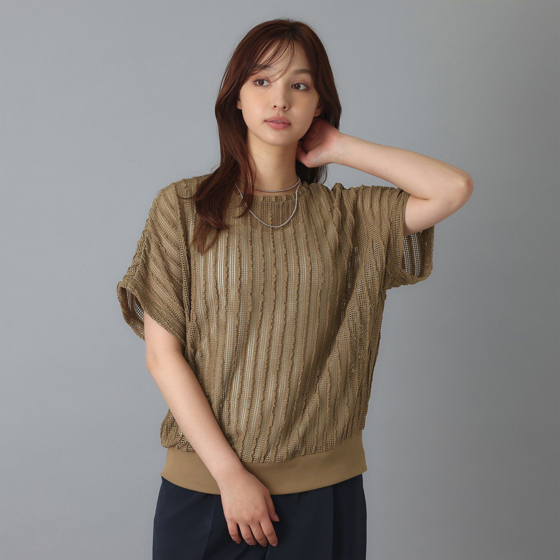 DRESSTERIOR「シアーメッシュプルオーバー」|Tシャツ・カットソー|