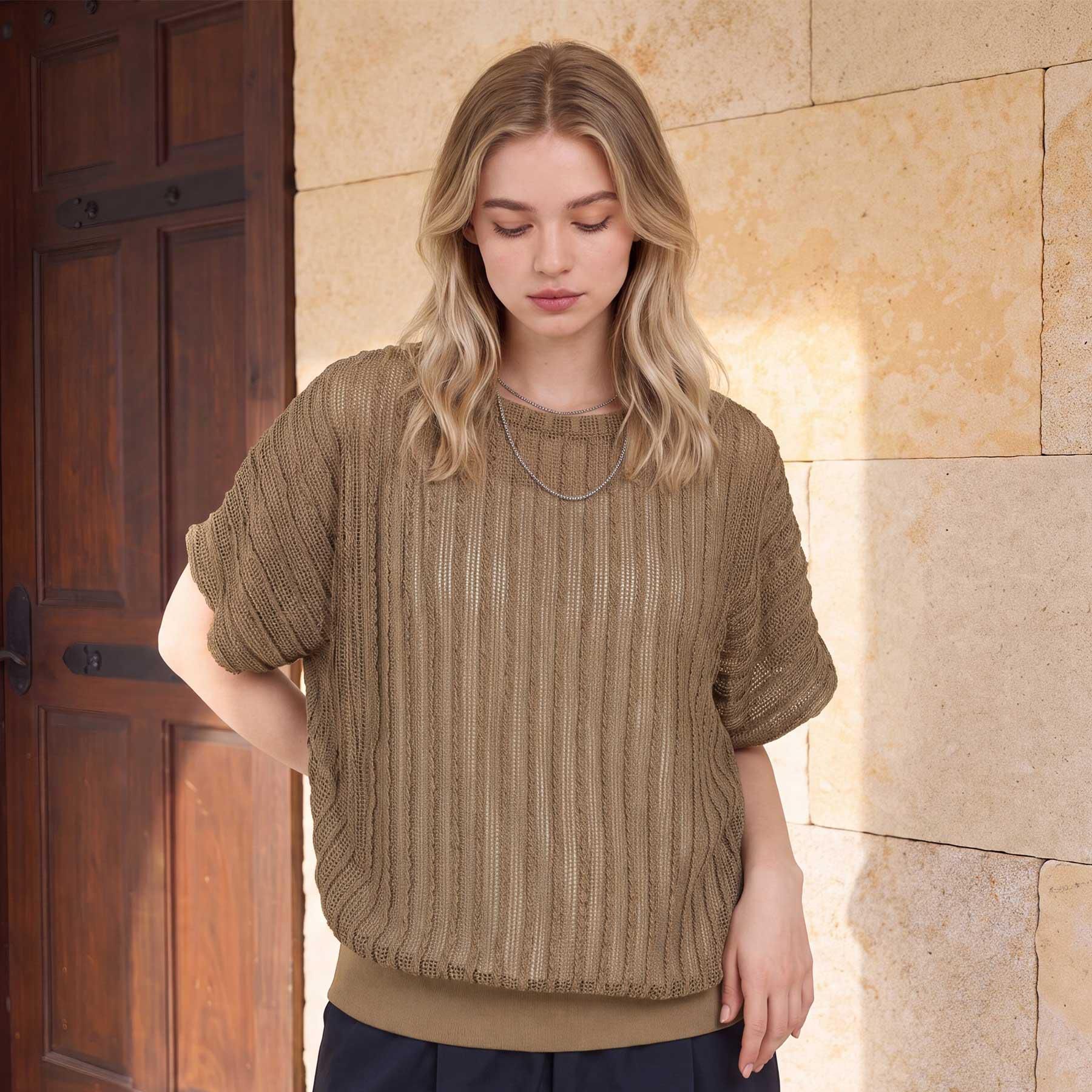 DRESSTERIOR「シアーメッシュプルオーバー」|Tシャツ・カットソー|