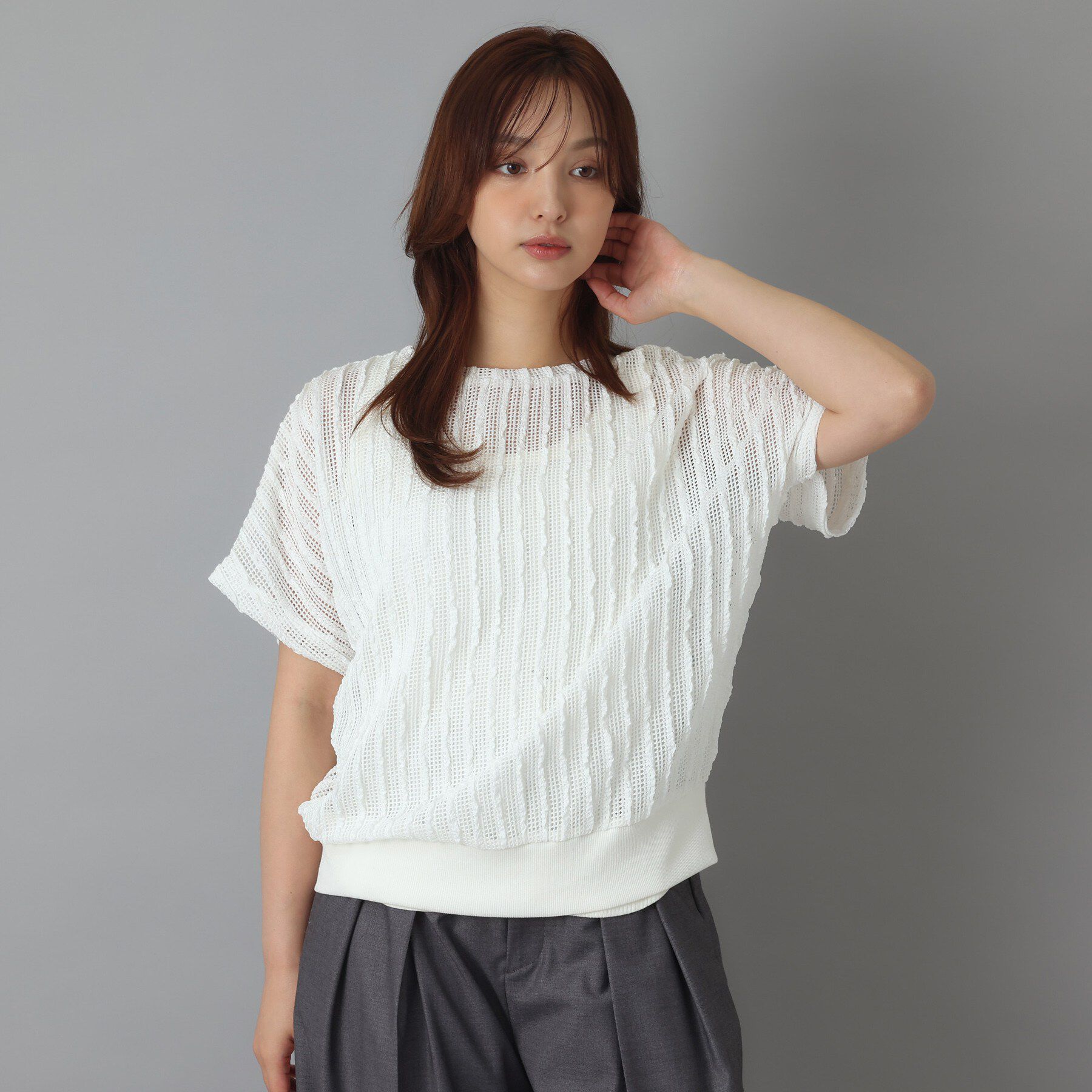 DRESSTERIOR「シアーメッシュプルオーバー」|Tシャツ・カットソー|