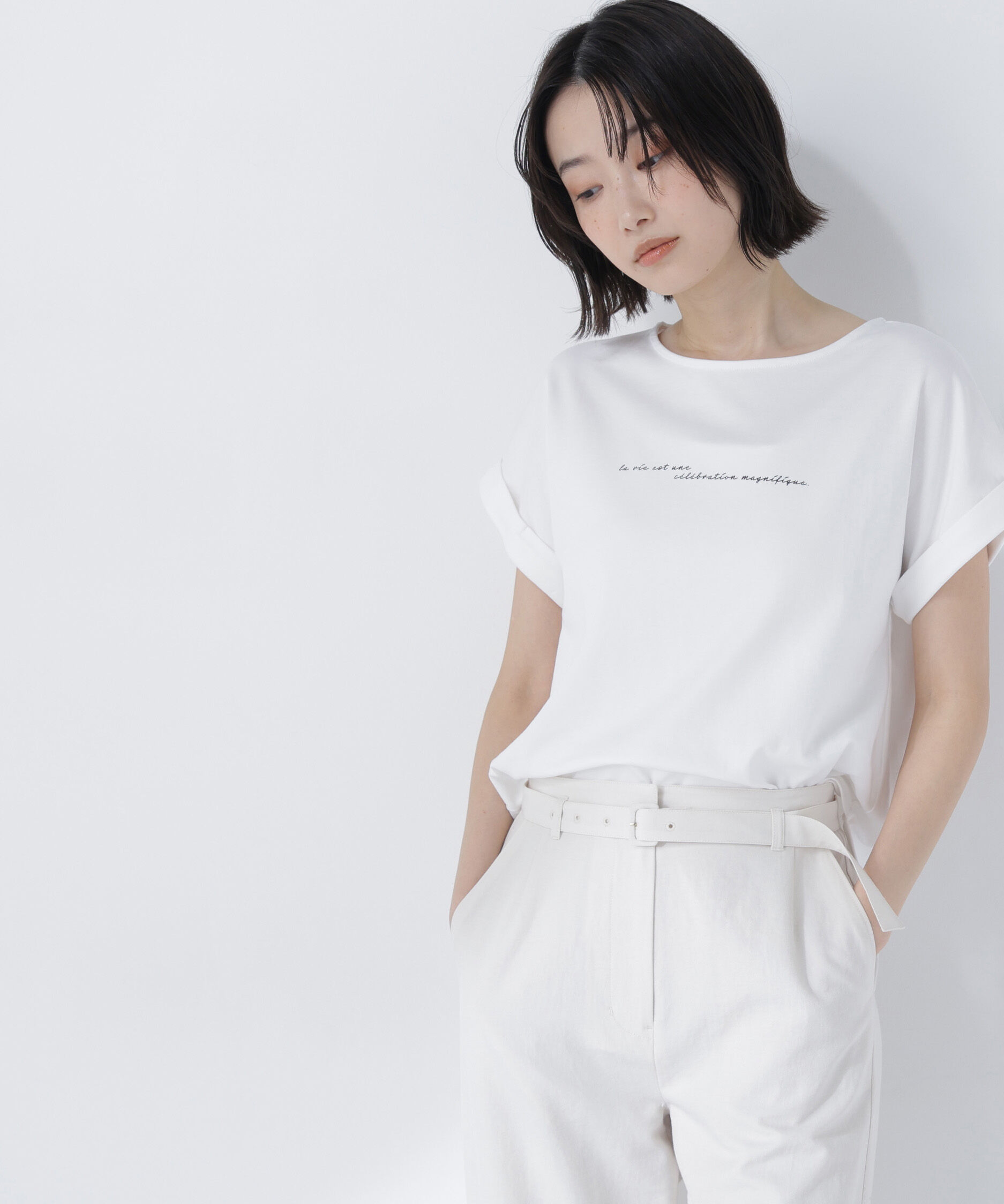  「切替スリーブロゴTシャツ」|Tシャツ・カットソー|